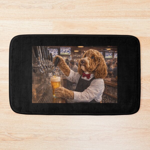Item preview, Cockapoo Barman Pouring a Pint designed and sold by Paul Thompson Photography.