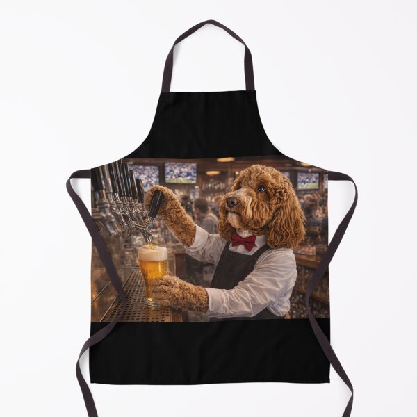 Item preview, Cockapoo Barman Pouring a Pint designed and sold by Paul Thompson Photography.