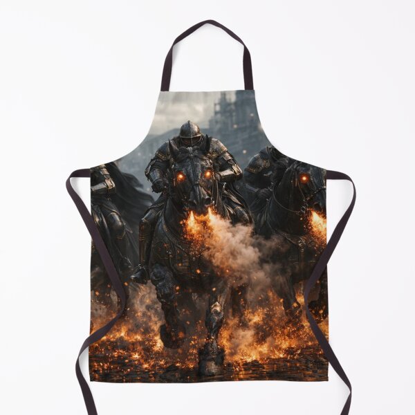 Item preview, Dark Fantasy Knights on Fire Breathing Horses designed and sold by NiceArtsPlace.