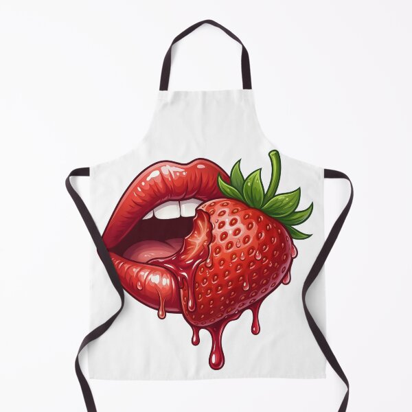 Item preview, Strawberry Lip Cute Juicy Lips Fruit Aesthetic Illustration designed and sold by VGAfanatic.