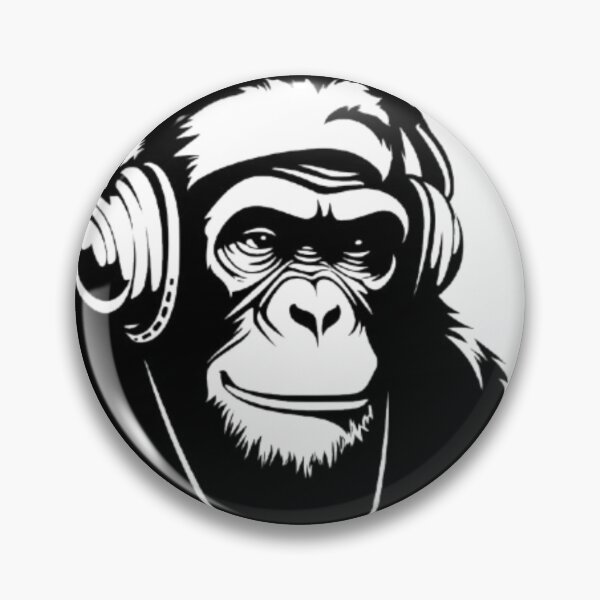 Item preview, Cool Chimpanzee DJ with Headphones Music Monkey Design designed and sold by SumeetCreativeArt.