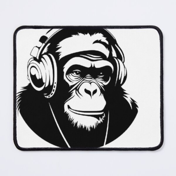 Item preview, Cool Chimpanzee DJ with Headphones Music Monkey Design designed and sold by SumeetCreativeArt.