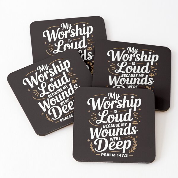 Item preview, My Worship Is Loud Because My Wounds Were Deep Psalm – Christian Worship Psalm 147:3 designed and sold by Redgiant87x.