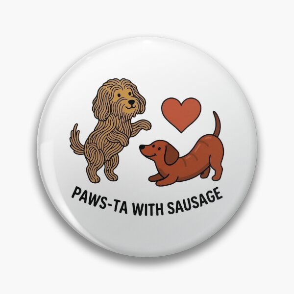 Item preview, Paws-ta with Sausage – Funny Dog Pasta Pun Design designed and sold by aiqdelicia.