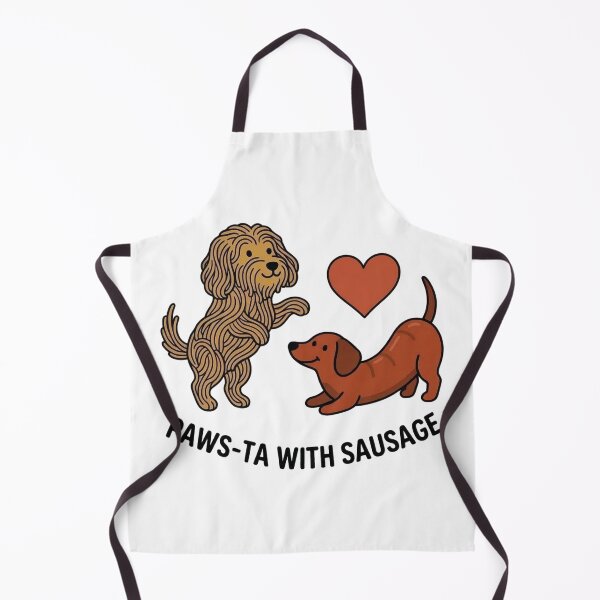 Item preview, Paws-ta with Sausage – Funny Dog Pasta Pun Design designed and sold by aiqdelicia.