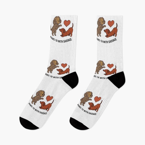 Item preview, Paws-ta with Sausage – Funny Dog Pasta Pun Design designed and sold by aiqdelicia.