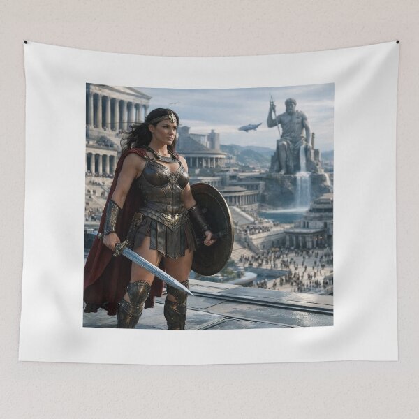 Item preview, Warrior Goddess Guardian of the Ancient City designed and sold by NiceArtsPlace.