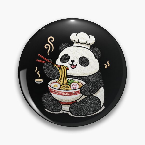 Item preview, Cute Panda Ramen Chef Embroidery Patch – Kawaii Panda Cooking Noodles – Happy Foodie Animal Design designed and sold by ColorSplash123.