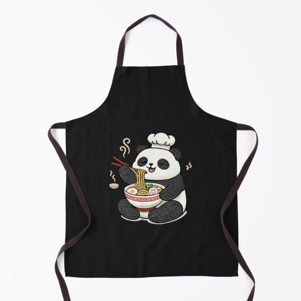 Item preview, Cute Panda Ramen Chef Embroidery Patch – Kawaii Panda Cooking Noodles – Happy Foodie Animal Design designed and sold by ColorSplash123.