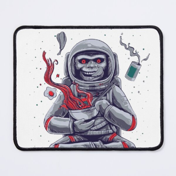 Item preview, Funny Astronaut Monkey Eating Noodles in Space Sweatshirt Design designed and sold by SumeetCreativeArt.