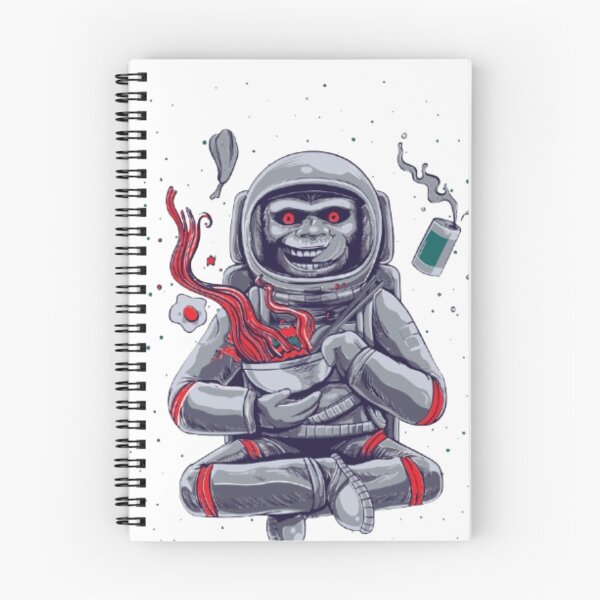 Item preview, Funny Astronaut Monkey Eating Noodles in Space Sweatshirt Design designed and sold by SumeetCreativeArt.