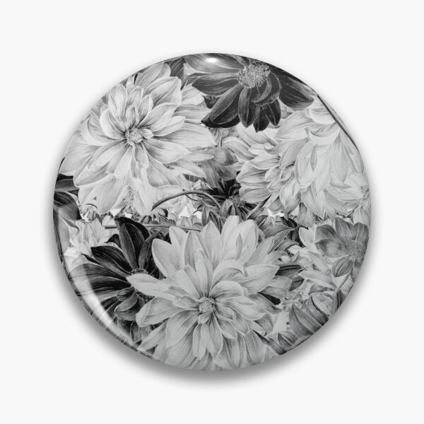 Item preview, Classic Black and White Vintage Flowers  designed and sold by PatternTitan.