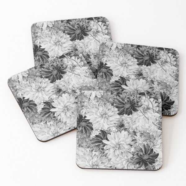 Item preview, Classic Black and White Vintage Flowers  designed and sold by PatternTitan.