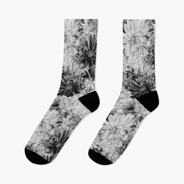 Item preview, Classic Black and White Vintage Flowers  designed and sold by PatternTitan.