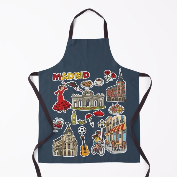 Item preview, Madrid Spain Stickers - Iconic Landmarks, Flamenco & Spanish Food Art designed and sold by mashmosh.