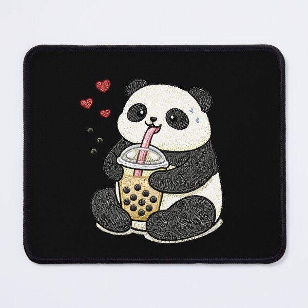 Item preview, Cute Panda Bubble Tea Embroidery Patch – Kawaii Panda Drinking Boba Milk Tea – Happy Boba Lover Animal Design designed and sold by ColorSplash123.