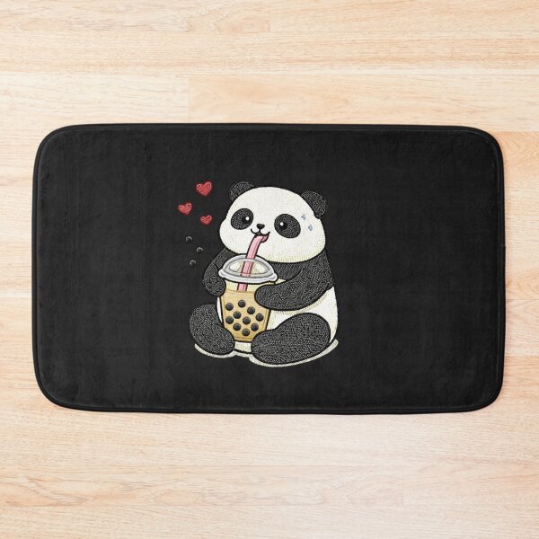 Item preview, Cute Panda Bubble Tea Embroidery Patch – Kawaii Panda Drinking Boba Milk Tea – Happy Boba Lover Animal Design designed and sold by ColorSplash123.