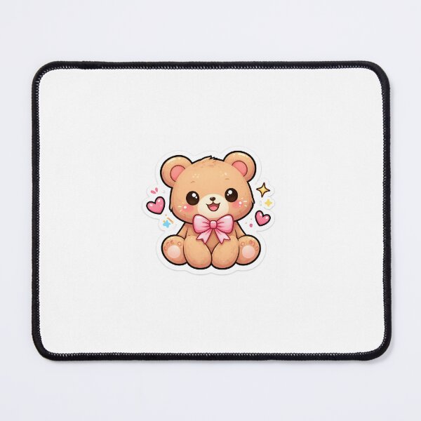 Item preview, cute chibi teddy bear heart sticker designed and sold by kaurArtistry.