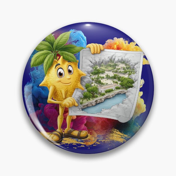 Item preview, Cute Pineapple Character Holding Map | Funny Tropical Fruit Cartoon designed and sold by ChenEngEng.
