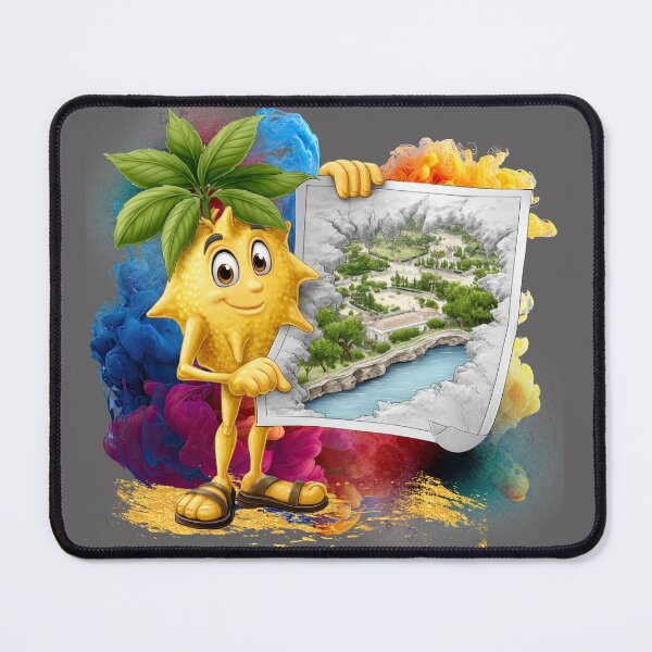 Item preview, Cute Pineapple Character Holding Map | Funny Tropical Fruit Cartoon designed and sold by ChenEngEng.