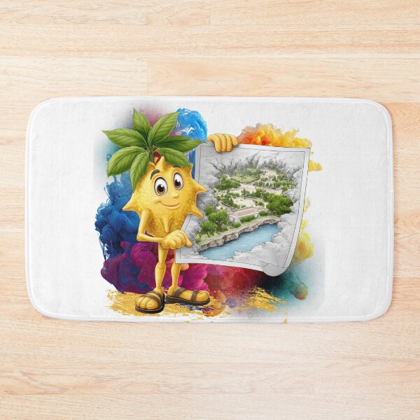 Item preview, Cute Pineapple Character Holding Map | Funny Tropical Fruit Cartoon designed and sold by ChenEngEng.