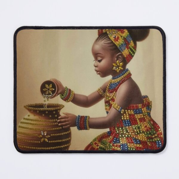 Item preview, Niña africana con arte de cerámica tradicional designed and sold by Buf79.