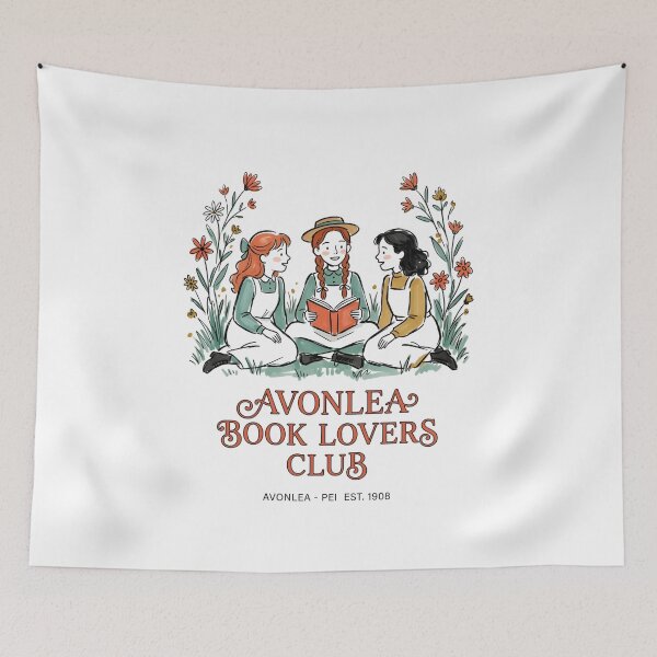 Aperçu de l'œuvre Avonlea Book Lovers Club PEI Est 1908 Anne Shirley Silhouette créée et vendue par Fenay Designs.