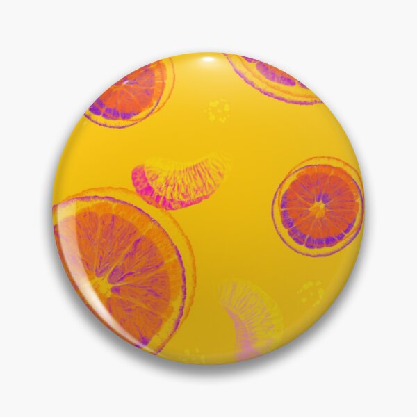 Item preview, Bright Orange Citrus Pattern on Yellow designed and sold by Pryhozha.
