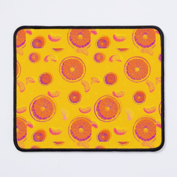 Item preview, Bright Orange Citrus Pattern on Yellow designed and sold by Pryhozha.