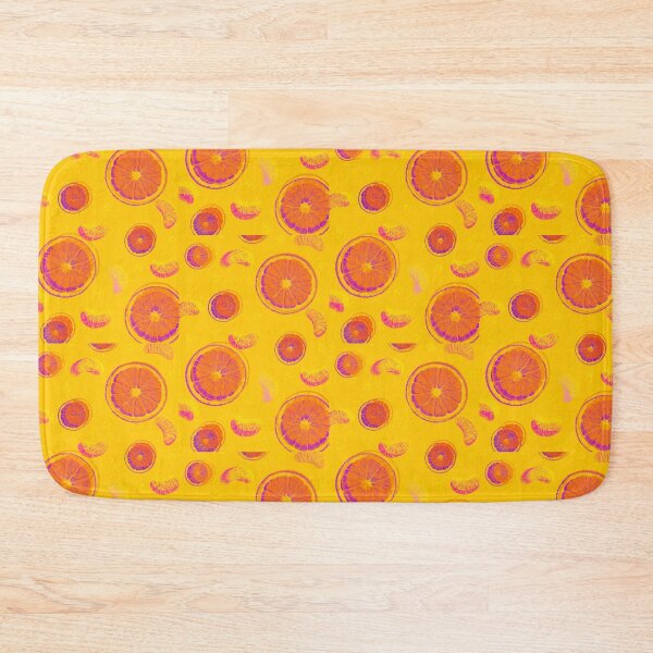 Item preview, Bright Orange Citrus Pattern on Yellow designed and sold by Pryhozha.