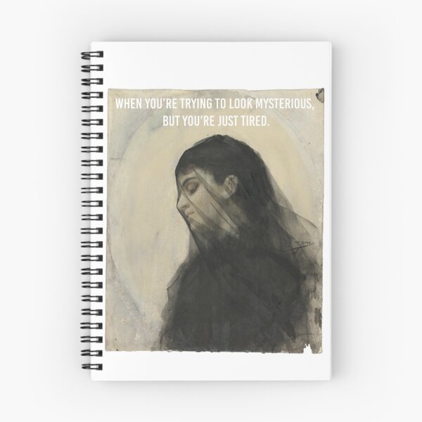 Item preview, Mysterious but Actually Tired – Relatable Art Meme designed and sold by sorryNOTsorry.brand.