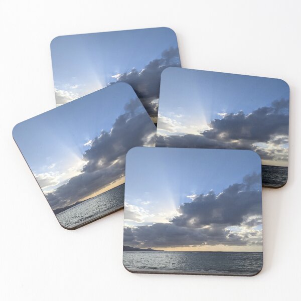 Item preview, Crepuscular Rays Through Storm Clouds, Las Canteras Beach designed and sold by LavaAndLight.