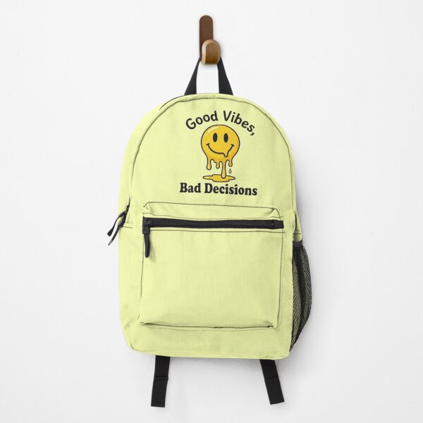 Item preview, Good vibes bad decisions melting smiley  designed and sold by DoneAndDusted.