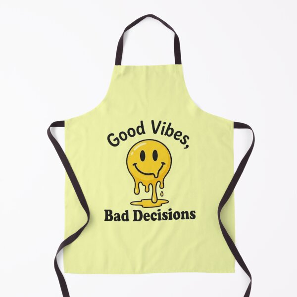 Item preview, Good vibes bad decisions melting smiley  designed and sold by DoneAndDusted.