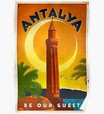 Vintage travel poster "Antalya - Turkey" â›” HQ quality Poster