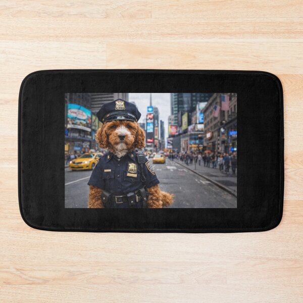 Item preview, Cockapoo Police Officer in Times Square designed and sold by Paul Thompson Photography.