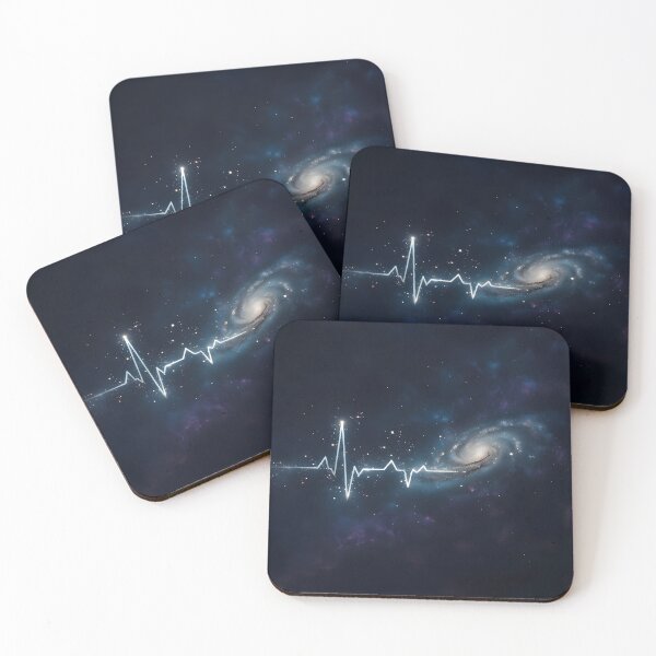 Item preview, Cosmic Galaxy Heartbeat | Glowing Pulse Space Art designed and sold by MouradStudio.