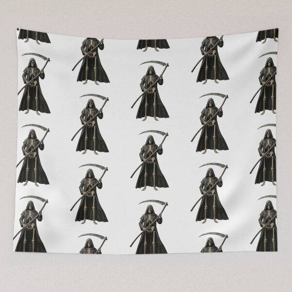 Item preview, Grim Reaper Skeleton with Scythe – Dark Hooded Death Skull Gothic Design designed and sold by Cauldron Crafts.