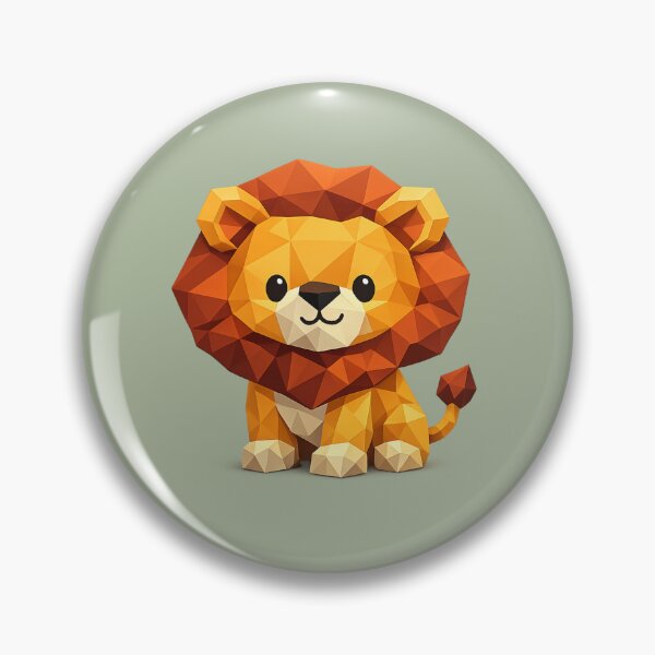 Item preview, Cute Low Poly Geometric Lion Illustration designed and sold by AndreBarnard.