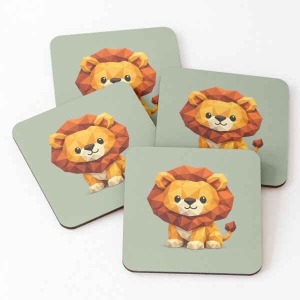 Item preview, Cute Low Poly Geometric Lion Illustration designed and sold by AndreBarnard.