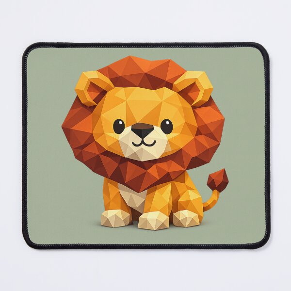 Item preview, Cute Low Poly Geometric Lion Illustration designed and sold by AndreBarnard.