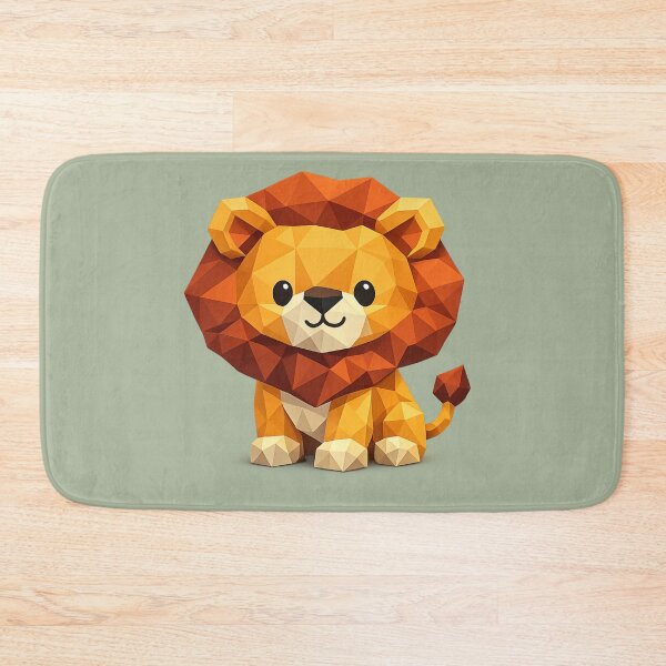 Item preview, Cute Low Poly Geometric Lion Illustration designed and sold by AndreBarnard.