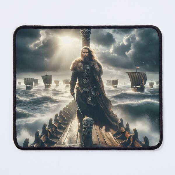 Item preview, Epic Viking Commander Leading Fleet | Norse Fantasy Art designed and sold by MouradStudio.