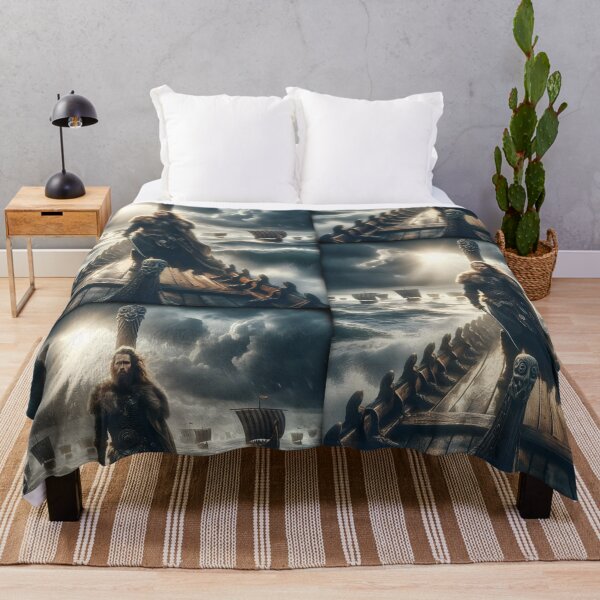 Item preview, Epic Viking Commander Leading Fleet | Norse Fantasy Art designed and sold by MouradStudio.