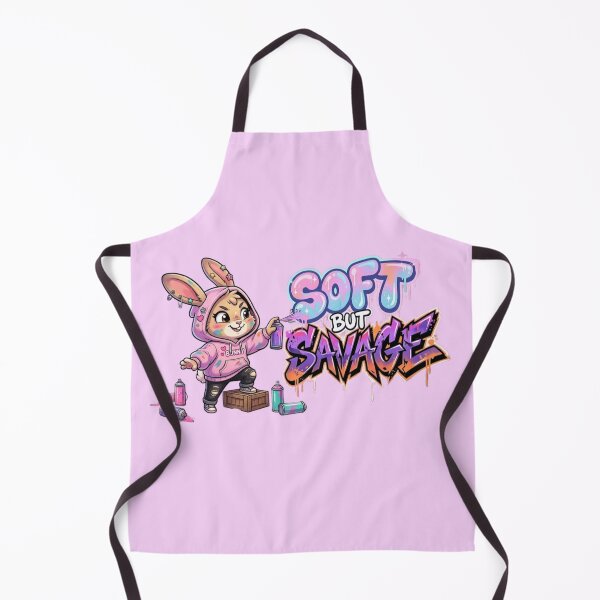 Item preview, Bunny in hoodie says soft but savage designed and sold by DoneAndDusted.