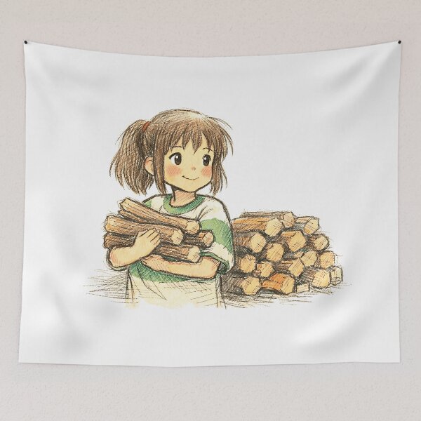Item preview, Chihiro with Firewood Stack designed and sold by LIS AND MELIVERSO.
