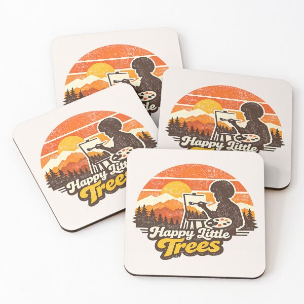 Item preview, Bob Ross Happy Little Trees Retro Poster designed and sold by Retr0Tshirts.