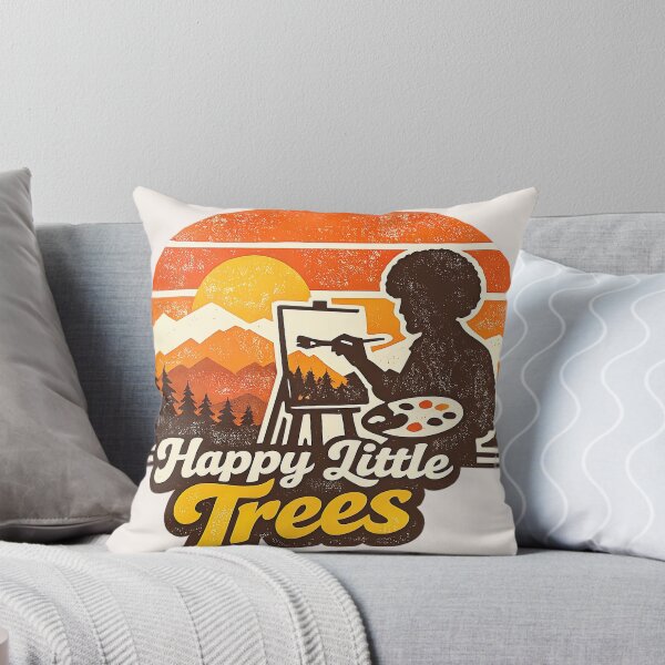 Item preview, Bob Ross Happy Little Trees Retro Poster designed and sold by Retr0Tshirts.