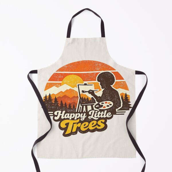 Item preview, Bob Ross Happy Little Trees Retro Poster designed and sold by Retr0Tshirts.