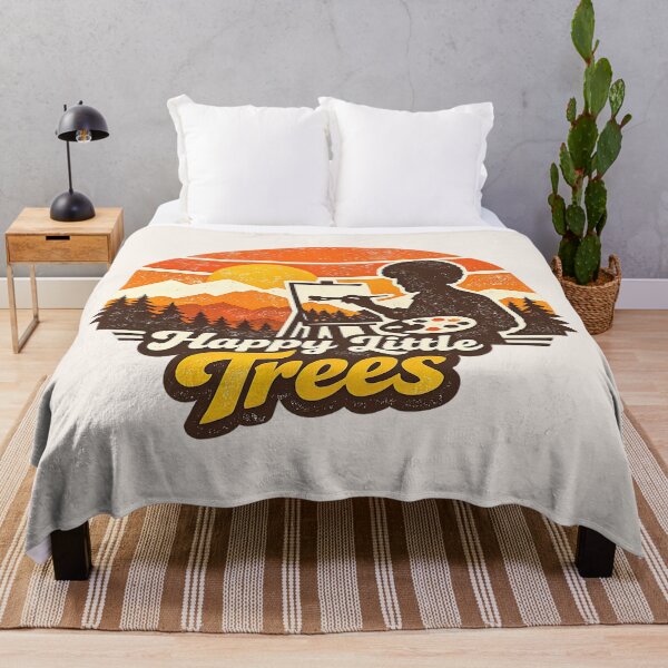 Item preview, Bob Ross Happy Little Trees Retro Poster designed and sold by Retr0Tshirts.
